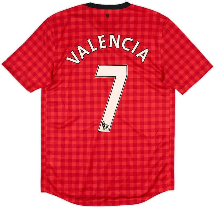 2012-13 Manchester United Home Shirt Valencia #7 (M)