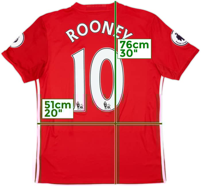 2016-17 Manchester United Home Shirt Rooney #10 (M)