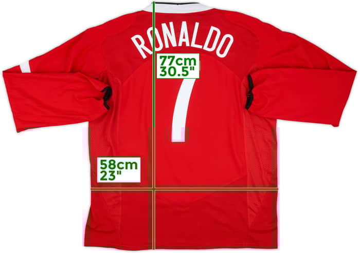 2004-06 Manchester United Home L/S Shirt Ronaldo #7 (XL)