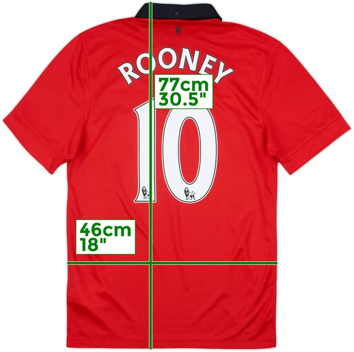 2013-14 Manchester United Home Shirt Rooney #10 (S)