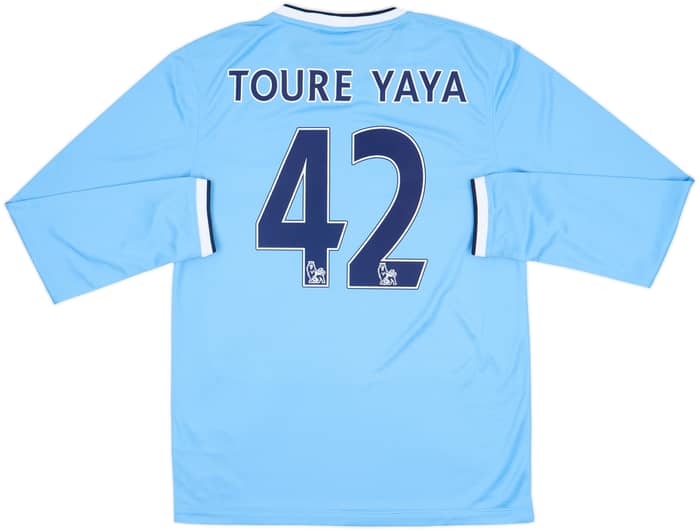 2013-14 Manchester City Home L/S Shirt Toure Yaya #42 (M)