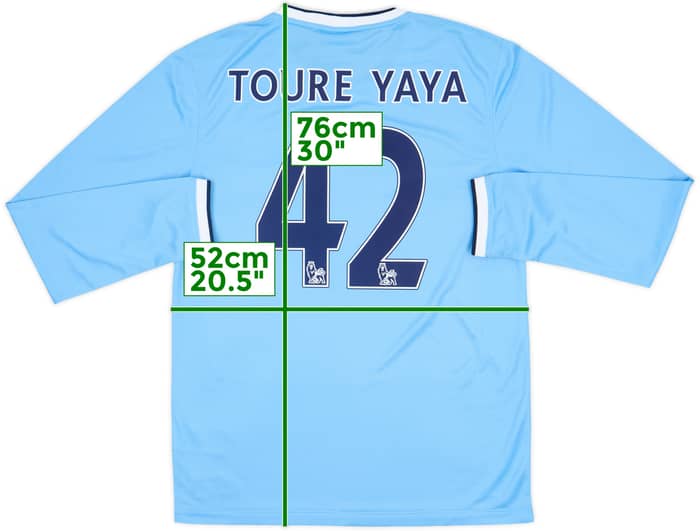 2013-14 Manchester City Home L/S Shirt Toure Yaya #42 (M)
