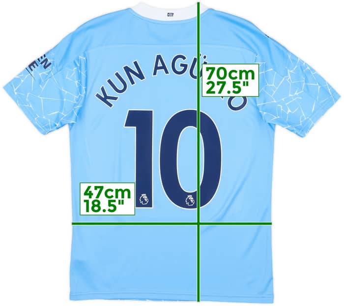 2020-21 Manchester City Home Shirt Kun Aguero #10 (S)