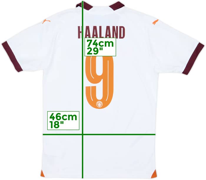 2023-24 Manchester City Away Shirt Haaland #9 (S)