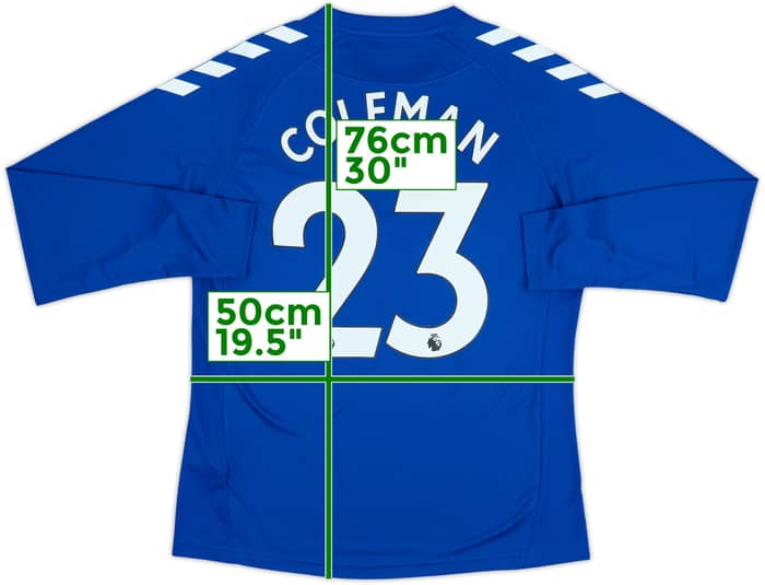 2020-21 Everton Home L/S Shirt Coleman #23 (L)