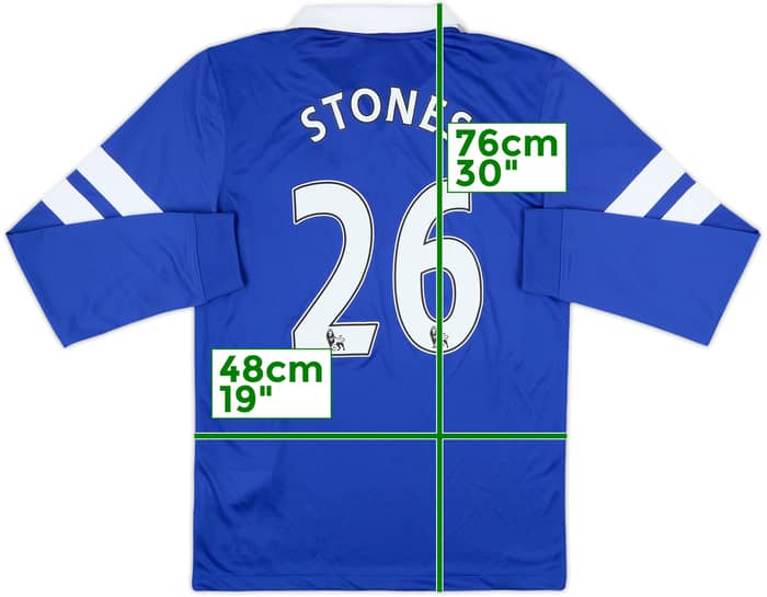 2013-14 Everton Home L/S Shirt Stones #26 (S)