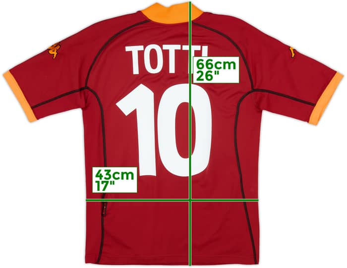 2001-02 Roma Home Shirt Totti #10 (M)