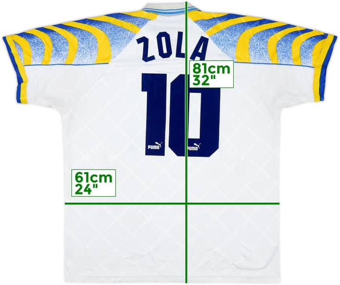 1995-97 Parma Home Shirt Zola #10 - 5/10 - (XL)