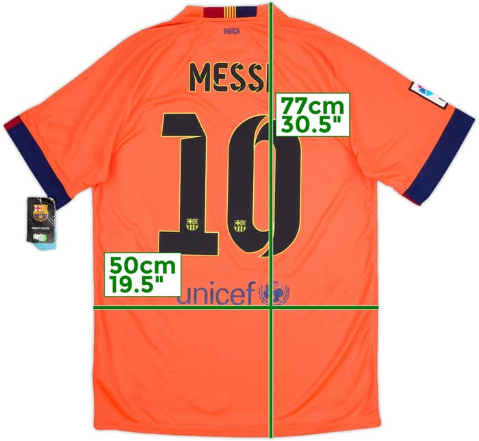 2014-15 Barcelona Away Shirt Messi #10 (M)