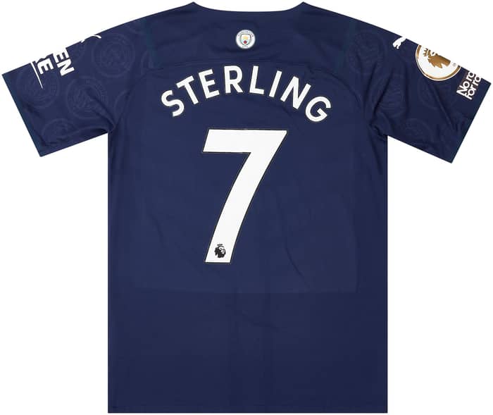 2021-22 Manchester City Match Issue Third Shirt Sterling #7