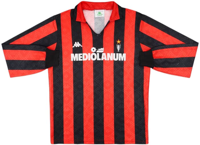 1989-90 AC Milan Home L/S Shirt #9 - 8/10 - (L)