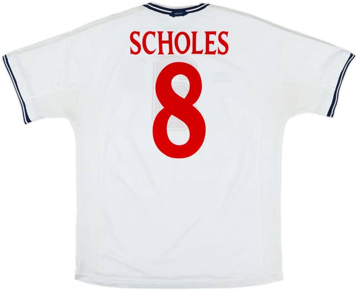 1999-01 England Home Shirt Scholes #8 - 8/10 - (XL)