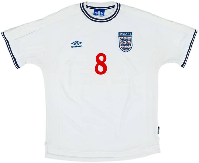 1999-01 England Home Shirt Scholes #8 - 8/10 - (XL)