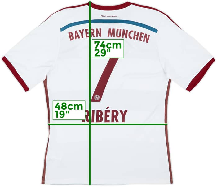 2014-15 Bayern Munich Away Shirt Ribery #7 - 7/10 - (M)