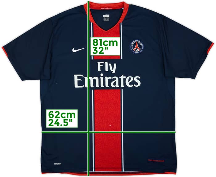 2007-08 Paris Saint-Germain Home Shirt - 6/10 - (XL)