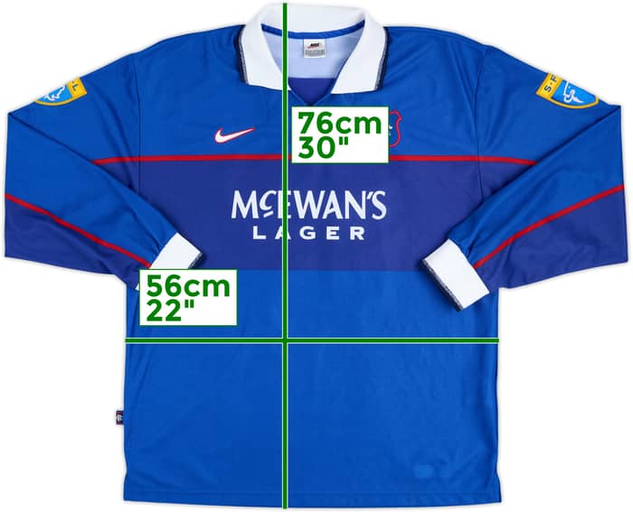 1997-98 Rangers Match Issue Home L/S Shirt #16