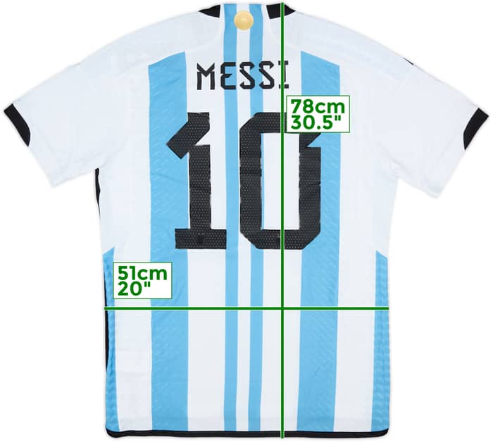 2022-23 Argentina Authentic Home Shirt Messi #10 - 8/10 - (L)