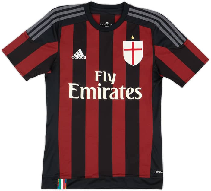 2015-16 AC Milan Home Shirt Balotelli #45 - 8/10 - (XS)