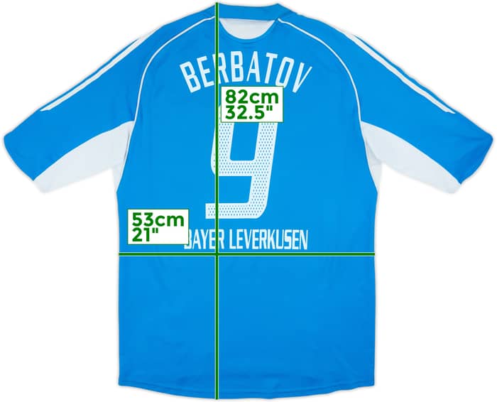 2005-06 Bayer Leverkusen Away Shirt Berbatov #9 - 7/10 - (L)