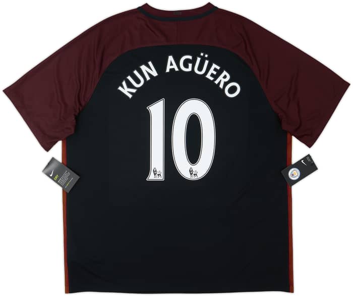 2016-17 Manchester City Away Shirt Kun Aguero #10 (XXL)