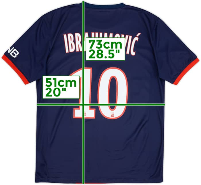 2013-14 Paris Saint-Germain Home Shirt Ibrahimovic #10 - 7/10 - (M)
