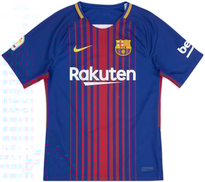 2017-18 Barcelona Home Shirt Suarez #9 - 6/10 - (S)