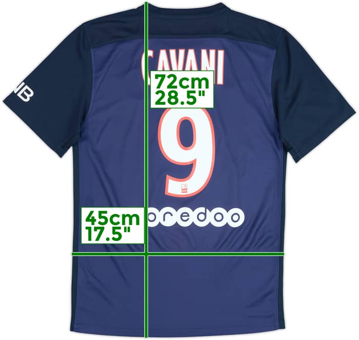 Camiseta de local del Paris Saint-Germain 2014-15 Cavani #9 - 8/10 - (S)