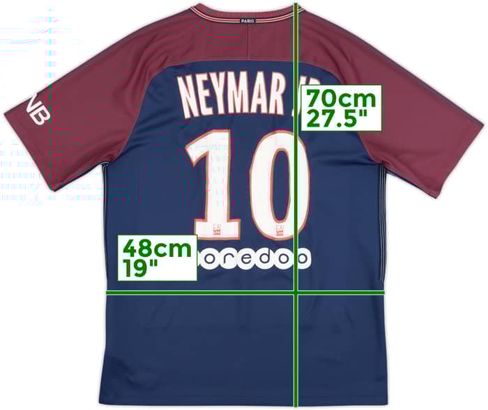 Camiseta de local del Paris Saint-Germain 2017-18 Neymar Jr #10 - 5/10 - (M)