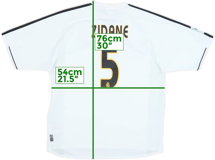 2003-04 Real Madrid Camiseta de local Zidane #5 - 7/10 - (L)