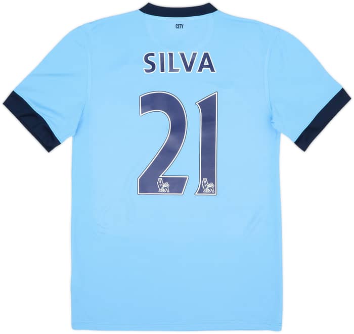 2014-15 Manchester City Camiseta Local Silva #21 - 10/10 - (S)