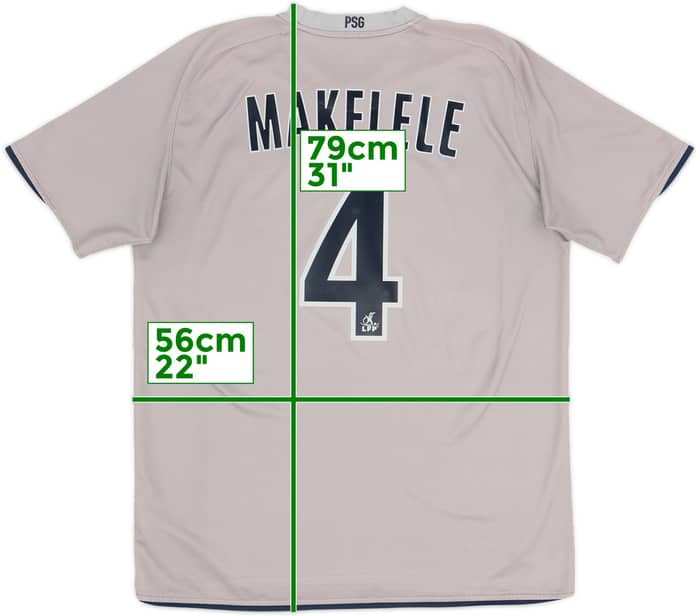 Camiseta de visitante del Paris Saint-Germain 2008-09 Makelele #4 - 6/10 - (L)