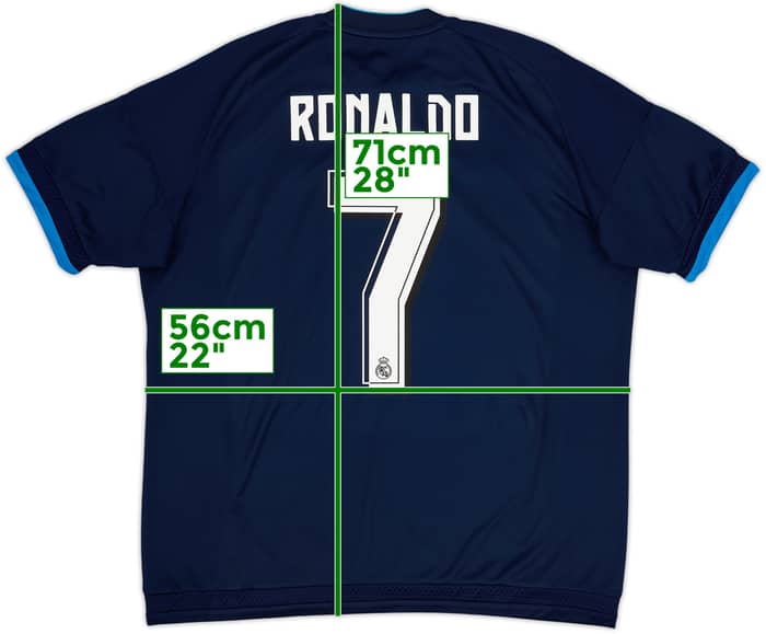 Camiseta de la tercera equipación del Real Madrid 2015-16 Ronaldo #7 - 9/10 - (L)