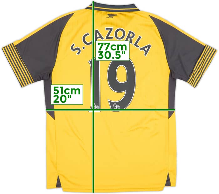 Camiseta de visitante del Arsenal 2016-17 S.Cazorla #19 - 9/10 - (L)
