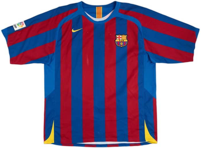 2005-06 Barcelona Home Shirt Ronaldinho #10 - 6/10 - (XL)