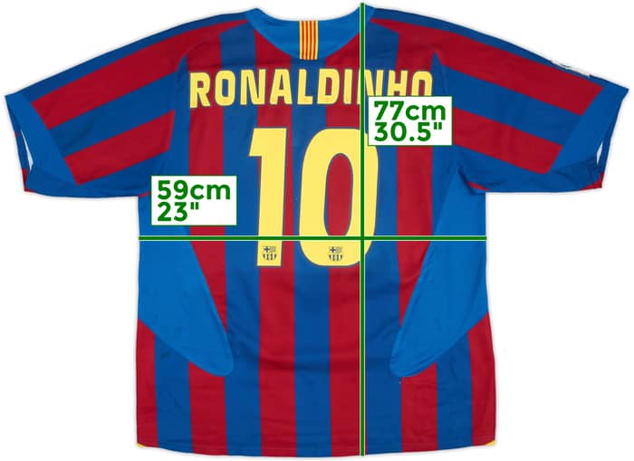 2005-06 Barcelona Home Shirt Ronaldinho #10 - 6/10 - (XL)