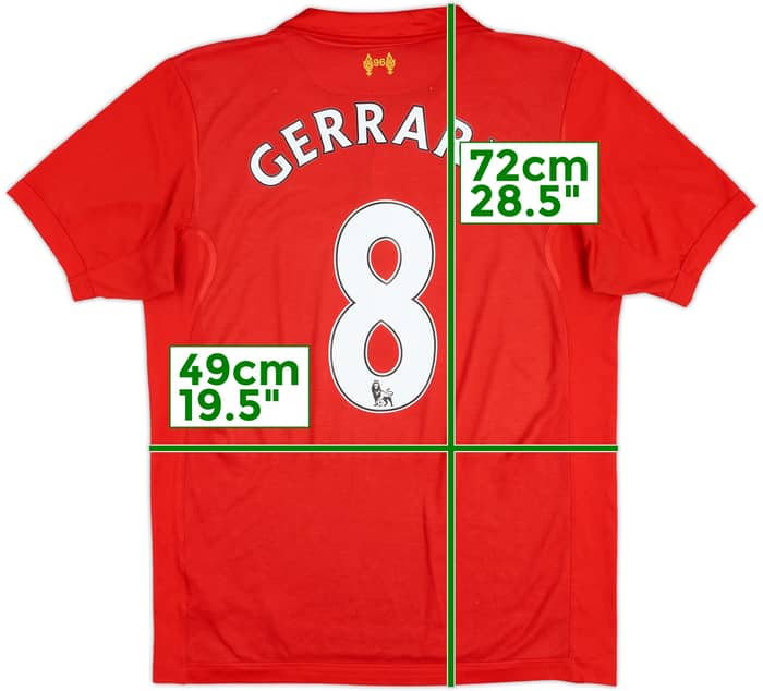 2012-13 Liverpool Home Shirt Gerrard #8 - 6/10 - (M)