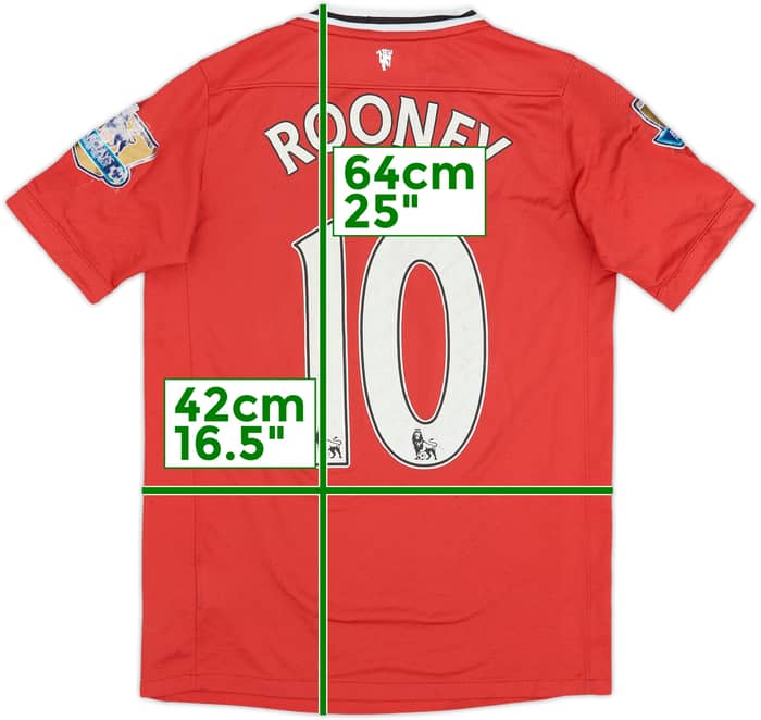 2011-12 Manchester United Home Shirt Rooney #10 - 5/10 - (L.Boys)