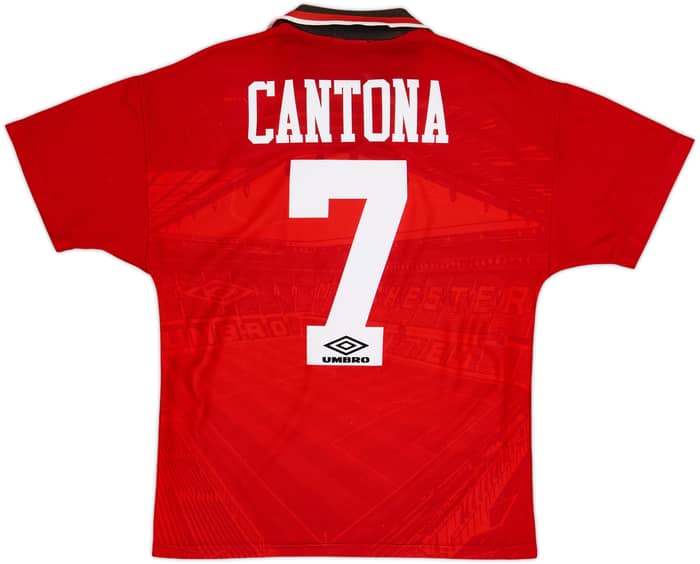 1996-98 Manchester United Home Shirt Cantona #7 - 8/10 - (Y)