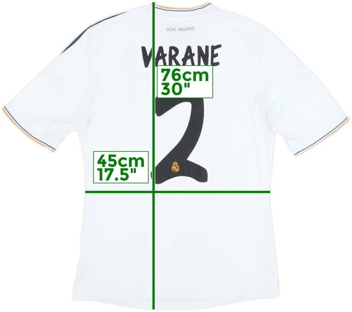 2013-14 Real Madrid Home Shirt Varane #2 - 6/10 - (M)