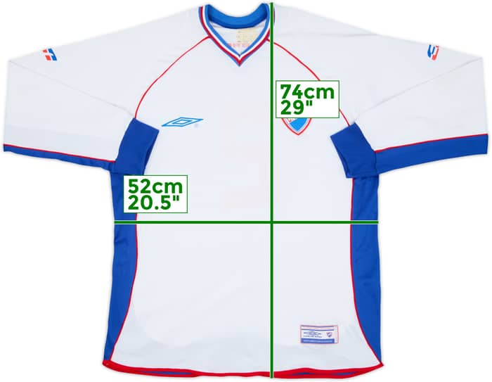 2003 Club Nacional Home L/S Shirt - 7/10 - (L)