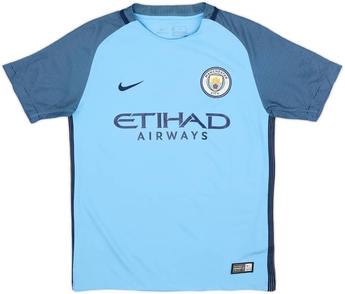 2016-17 Manchester City Home Shirt - 8/10 - (M.Boys)