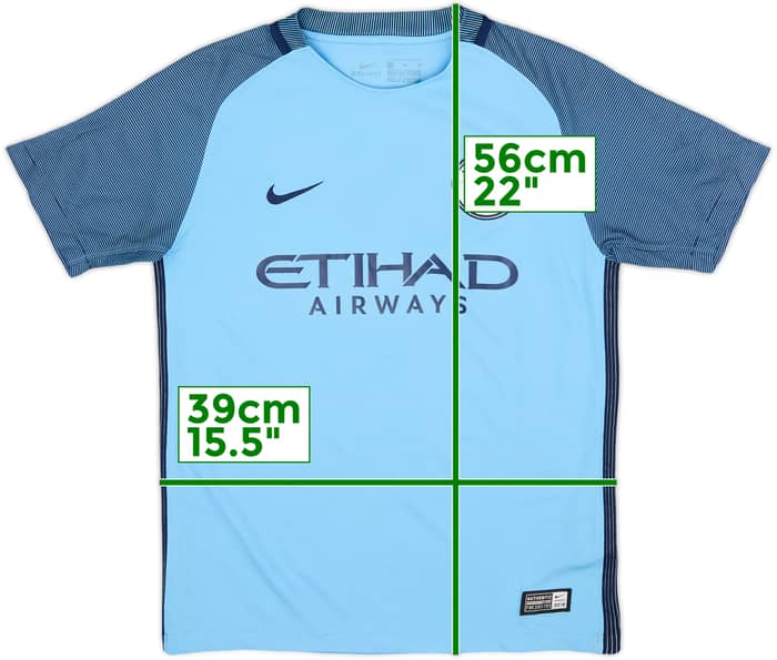 2016-17 Manchester City Home Shirt - 8/10 - (M.Boys)