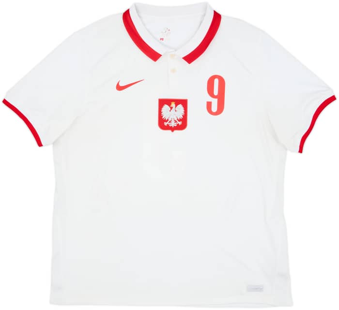 Camiseta de local de Polonia 2020-21 Lewandowski #9 - 6/10 - (XL)