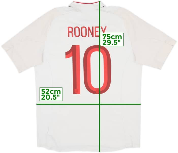 2012-13 England Home Shirt Rooney #10 - 5/10 - (L)