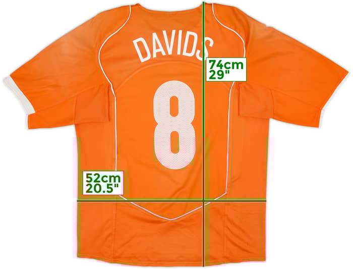 2004-06 Netherlands Home Shirt Davids #8 - 5/10 - (M)