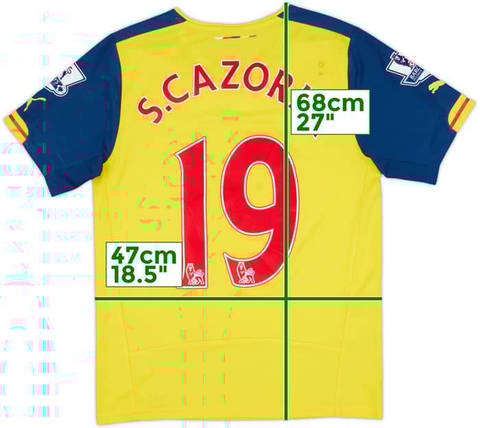 2014-15 Arsenal Away Shirt S.Cazorla #19 - 5/10 - (S)