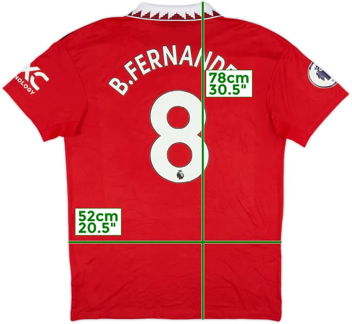 2022-23 Manchester United Home Shirt B.Fernandes #8 - 6/10 - (L)