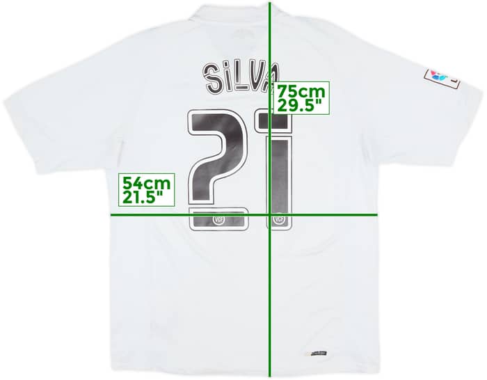 2006-07 Valencia Home Shirt Silva #21 - 5/10 - (L)