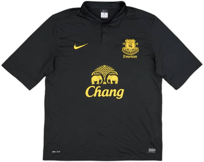 2012-13 Everton Away Shirt Baines #3 - 9/10 - (XL)