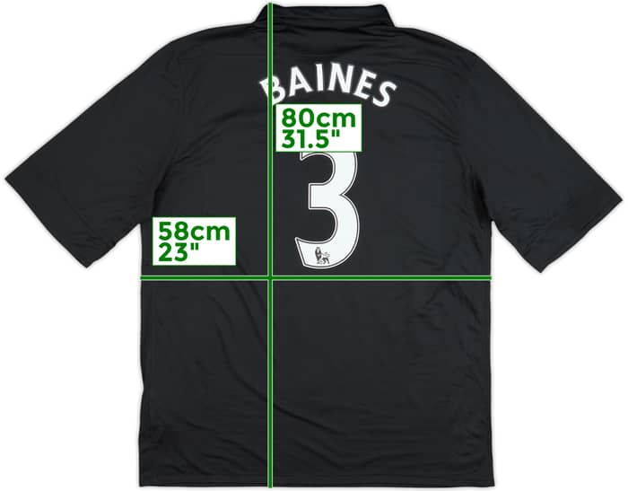 2012-13 Everton Away Shirt Baines #3 - 9/10 - (XL)